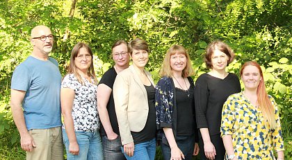 (v. re. n. li.: Christina Langfeldt, Prof. Dr. Sarah Dannemann, Maren Junker, Marie-Therese Rupf, Janina Khler, Dr. Angela Peterson, Sebastian Krnig)